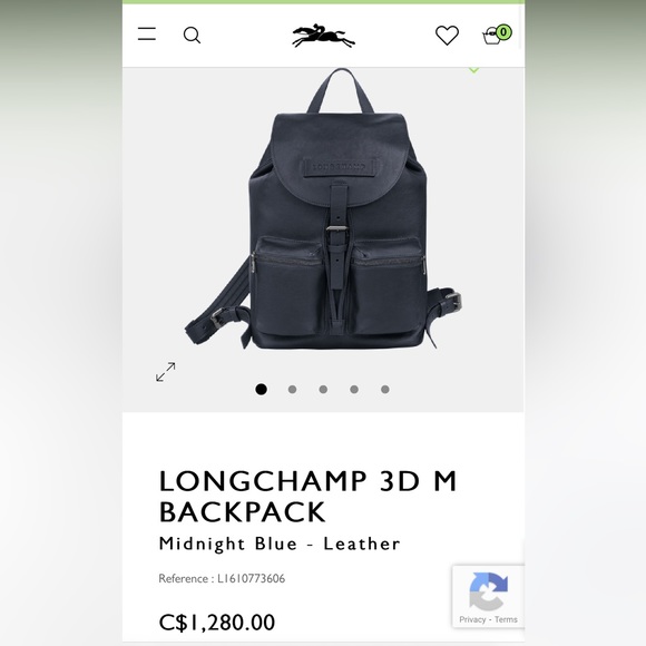 LONGCHAMP 3D M BACKPACK Midnight Blue - Leather - Picture 4 of 11